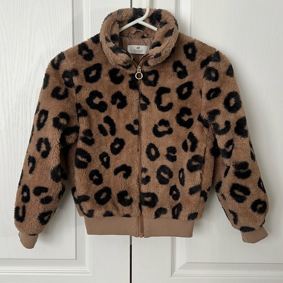 H&M Other - Girls fuzzy warm, cheetah jacket